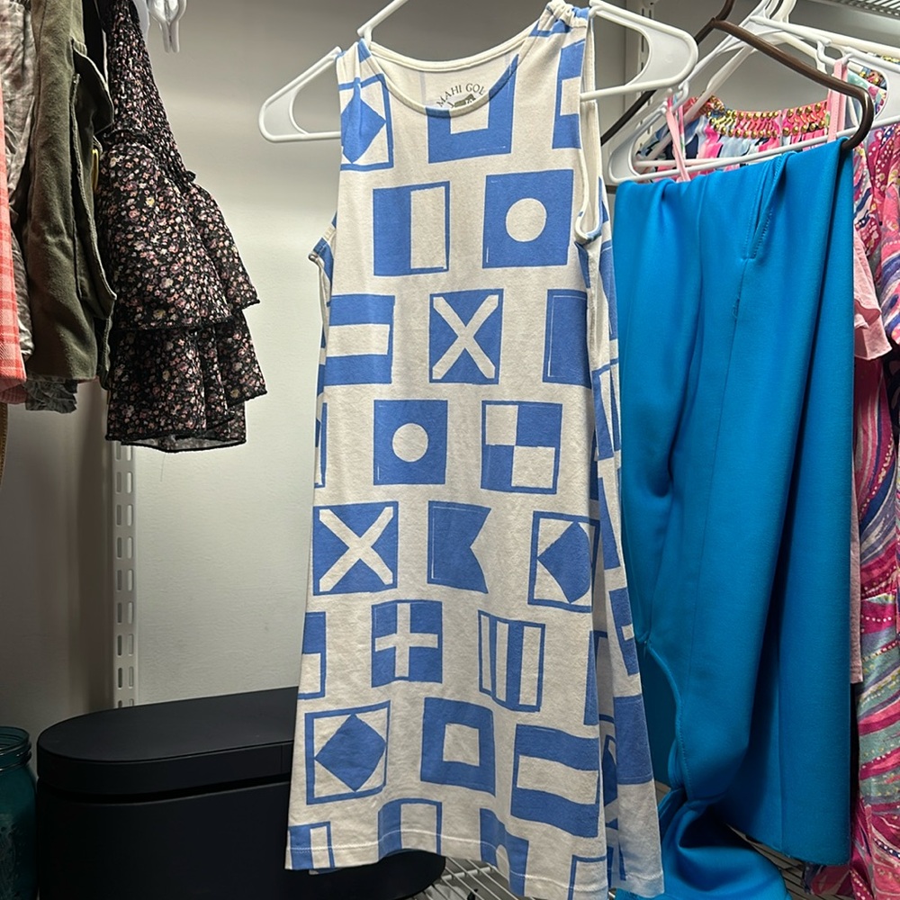 Mahi Gold Nautical Flag Dress